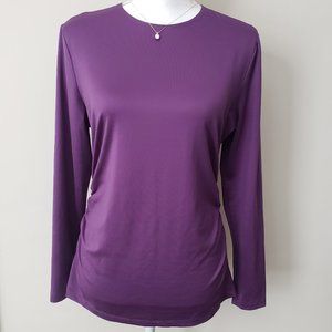 A'NUE LIGNE Long Sleeved Soft Purple Top EUC